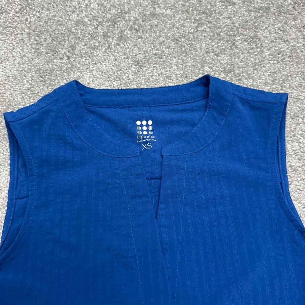 Title Nine Nimblene Athletic Shift Dress Womens XS Royal Blue Sleeveless NWOT - Picture 3 of 16